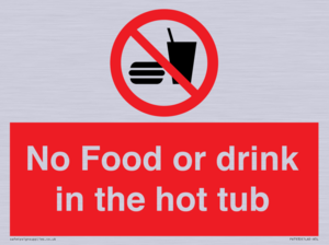 No Food or drink in the hot tub